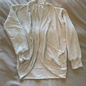 Athleta Heather Gray Kids Open Front Cardigan